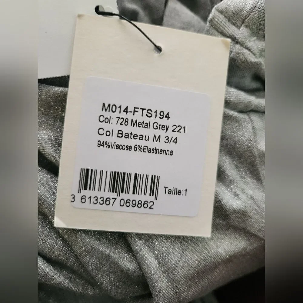 NWT Majestic Filatures  three quarter sleeve T shirt
